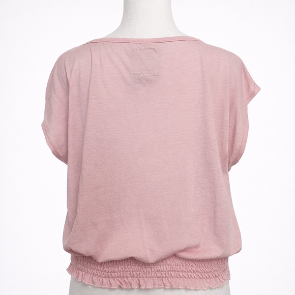 CHASER Pink Smocked Waist Blouson Top – Medium - Picture 2 of 3